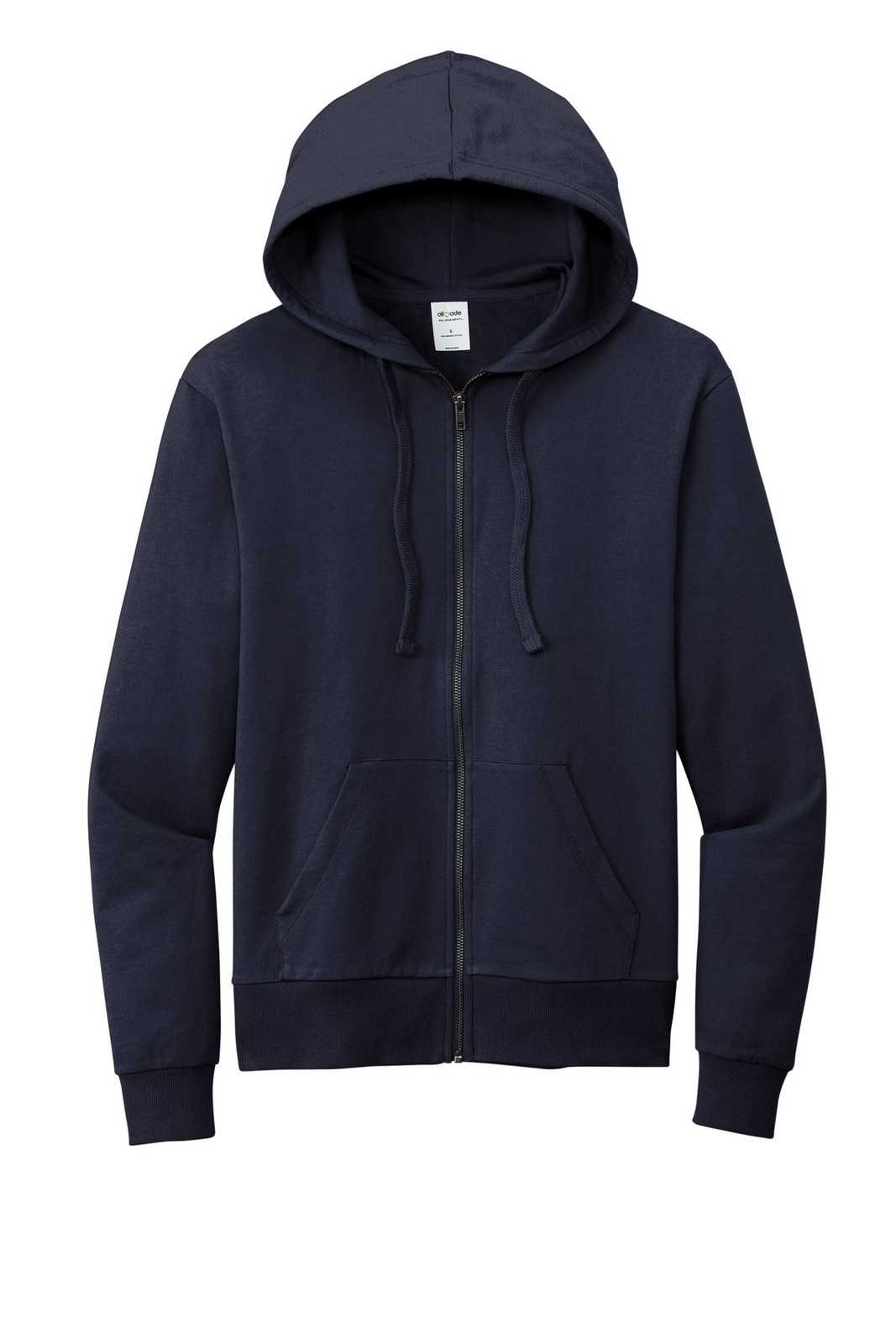 AllMade AL4002 Unisex Organic French Terry Full-Zip Hoodie - Night Sky Navy - HIT a Double - 1