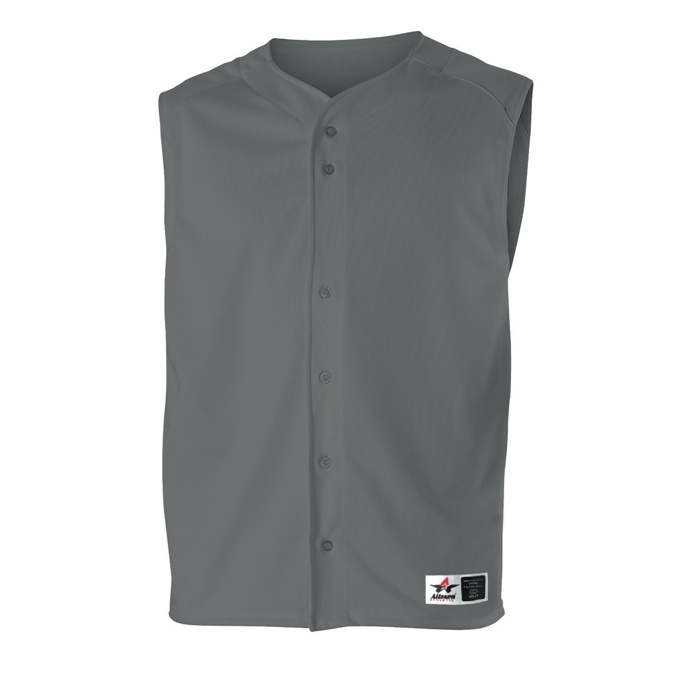 Alleson Athletic 52MVY Youth Baseball Vest - Charcoal Solid - HIT a Double - 1