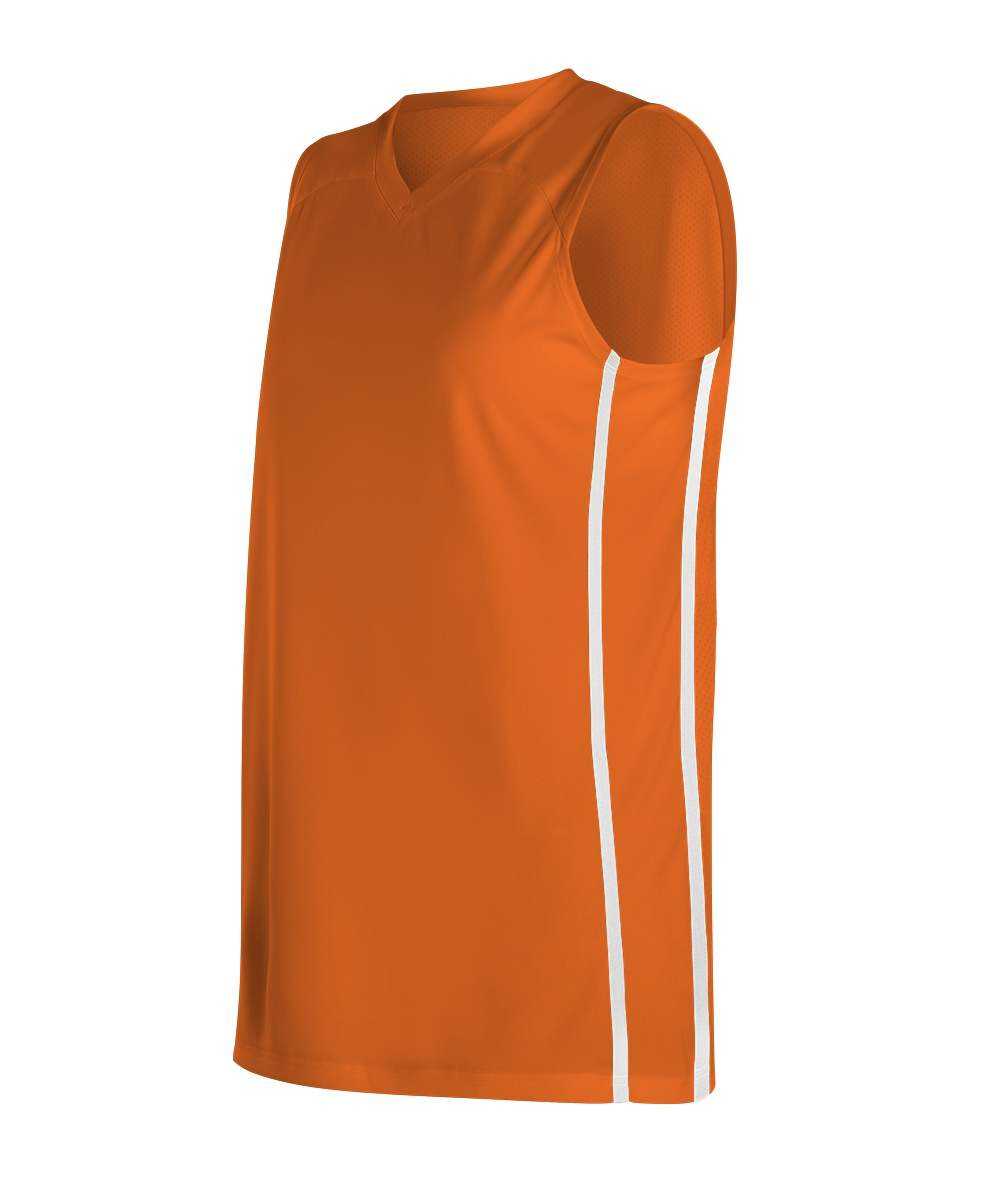 Alleson Athletic 535JW Women's Basketball Jersey - Orange White - HIT a Double - 1