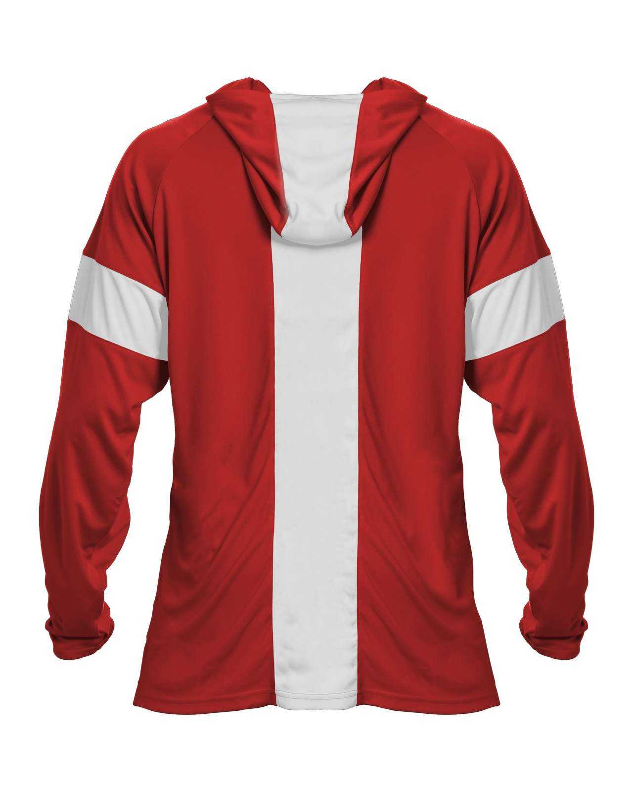 Alleson Athletic 545LSA Contender Long Sleeve Shooter Shirt - Red White - HIT a Double - 1