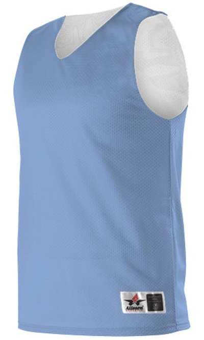 Alleson Athletic 560RY Youth Reversible Mesh Tank - Carolina Blue White - HIT a Double - 1