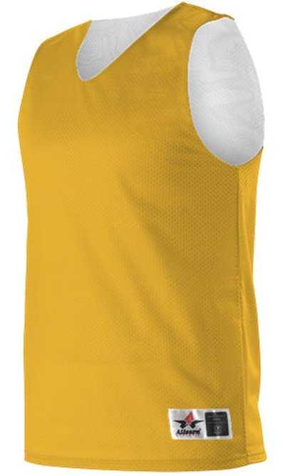 Alleson Athletic 560RY Youth Reversible Mesh Tank - Gold White - HIT a Double - 1