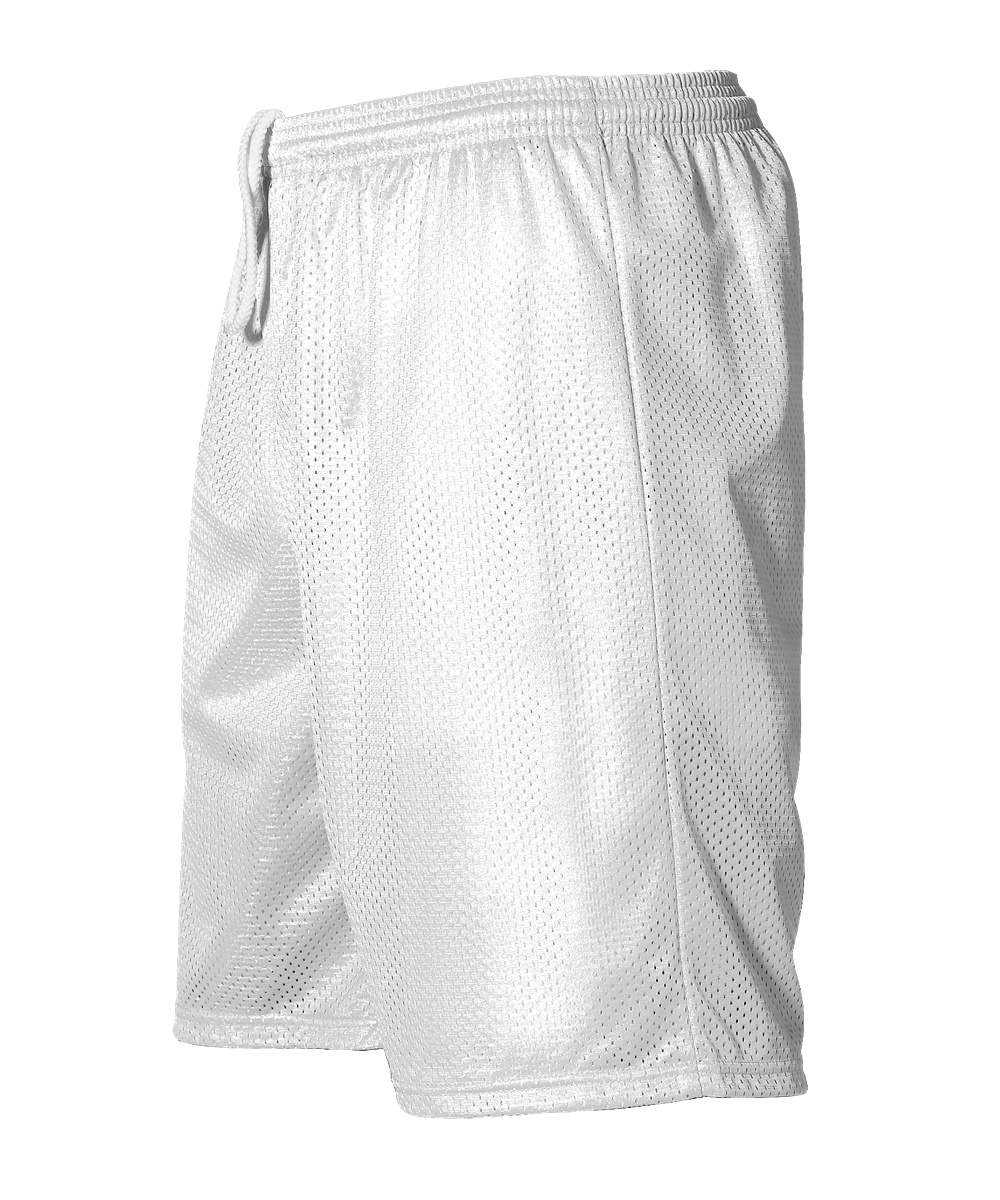 Alleson Athletic 566PY Youth Extreme Mesh Unisex Short - White - HIT a Double - 1