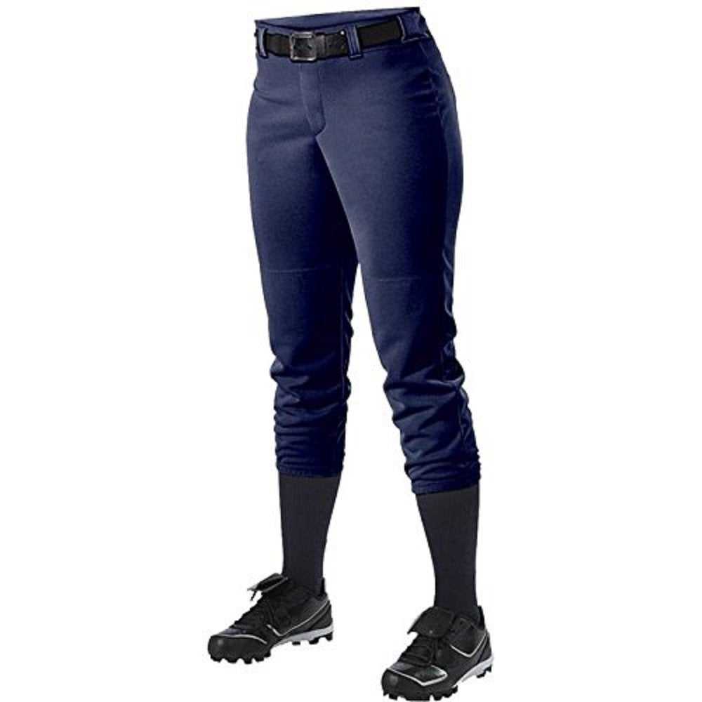 Alleson Athletic 605PBWY Girl's Fastpitch Pant - Navy - HIT a Double - 1