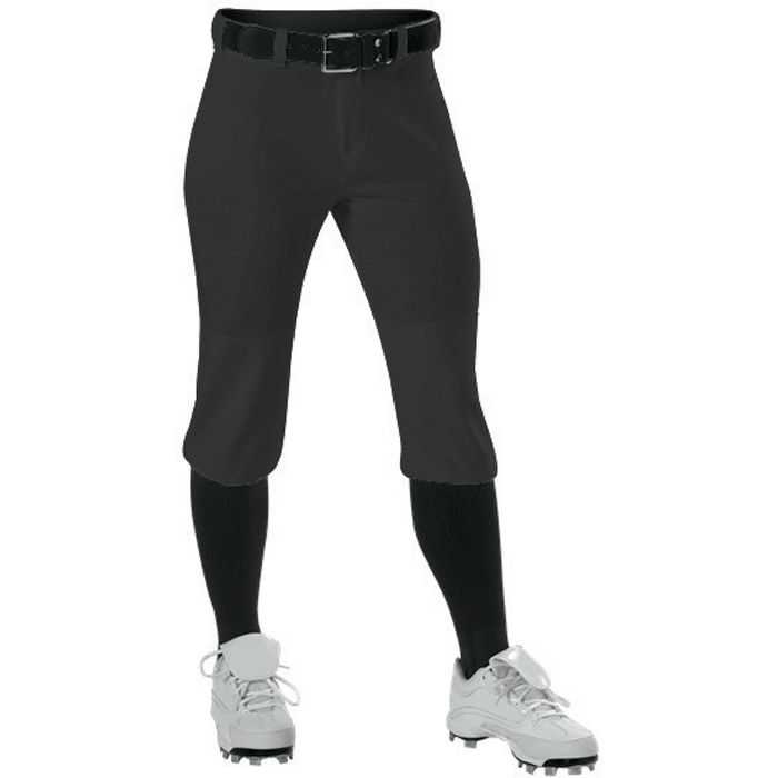 Alleson Athletic 605PKNW Women's Fastpitch Knicker Pant - Black - HIT a Double - 1