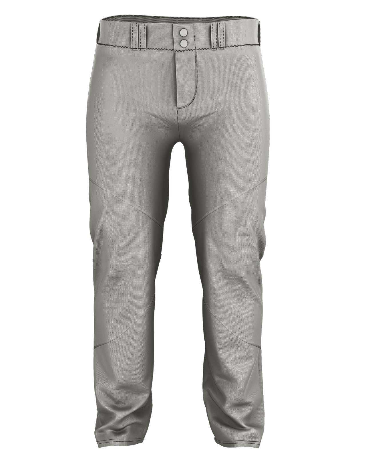 Alleson Athletic 655WLBY Youth Crush Premier Braided Baseball Pant - Grey Royal - HIT a Double - 1