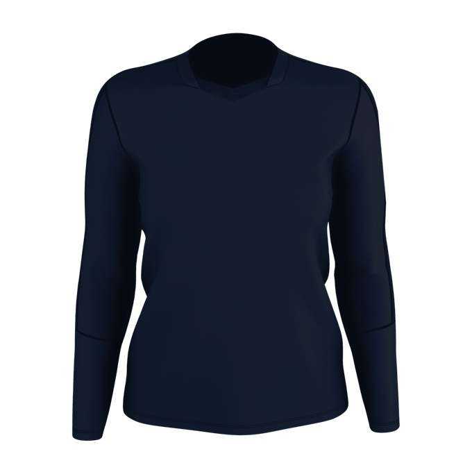 Alleson Athletic 831VLJW Womens Dig Long Sleeve Volleyball Jersey - Navy Heather Navy - HIT a Double - 1