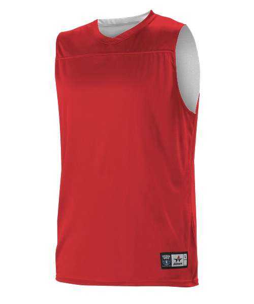 Alleson A105BY Youth NBA Blank Reversible Game Jersey - Black Scarlet