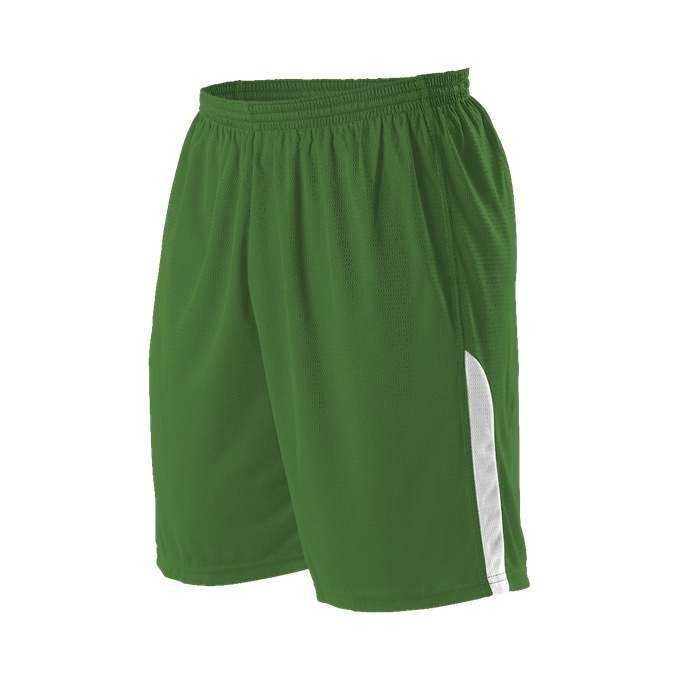 Alleson Athletic A205BA Adult NBA Blank Game Short - Kelly White - HIT a Double - 1
