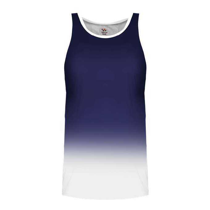 Alleson Athletic ARTOMW Women's Ombre Track Singlet - Navy Ombre - HIT a Double - 1