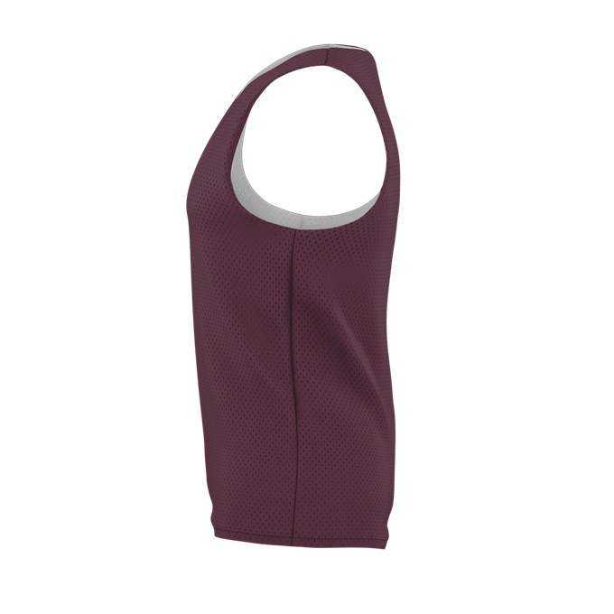 Alleson Athletic LP001Y Youth Lacrosse Reversible Pinnie - Light Maroon White - HIT a Double - 1