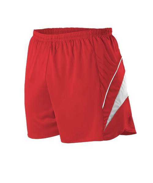 Alleson Athletic R1LFP Men's Loose Fit Track Short - Scarlet White - HIT a Double - 1