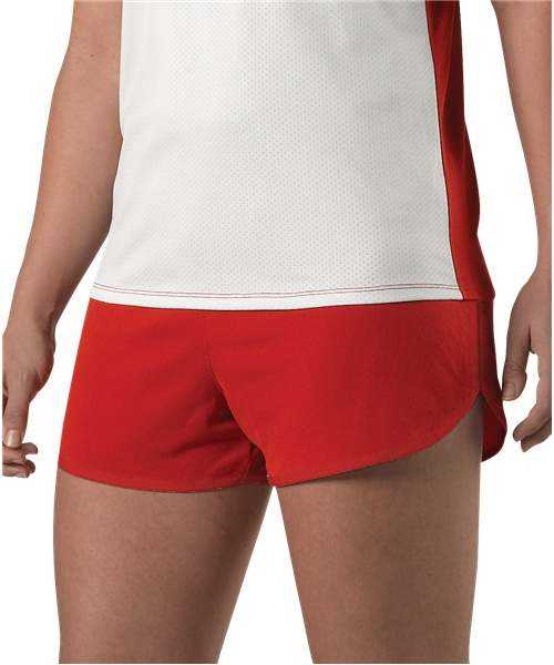 Alleson Athletic R3LFPW Women's Woven Track Short - Scarlet - HIT a Double - 1