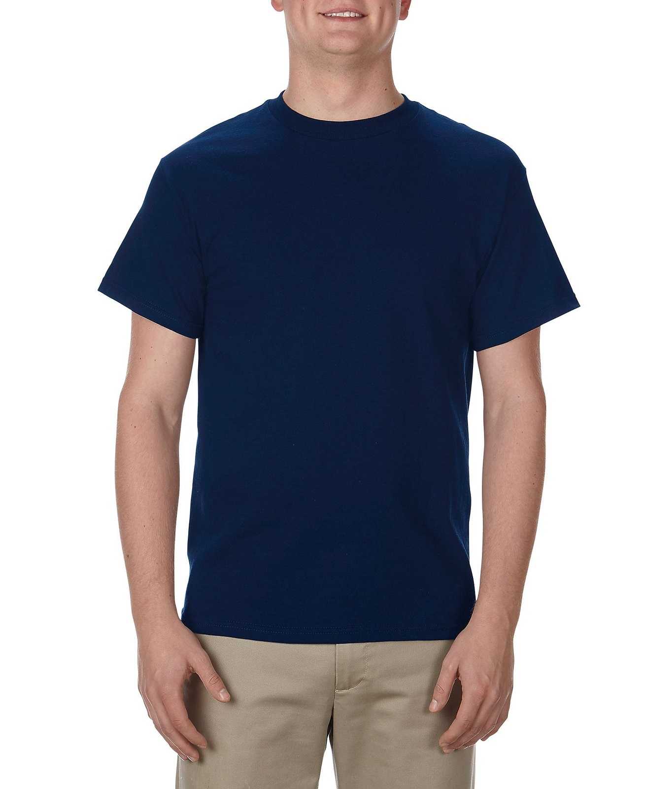 Alstyle 1901 Heavyweight Adult Tee - Navy - HIT a Double