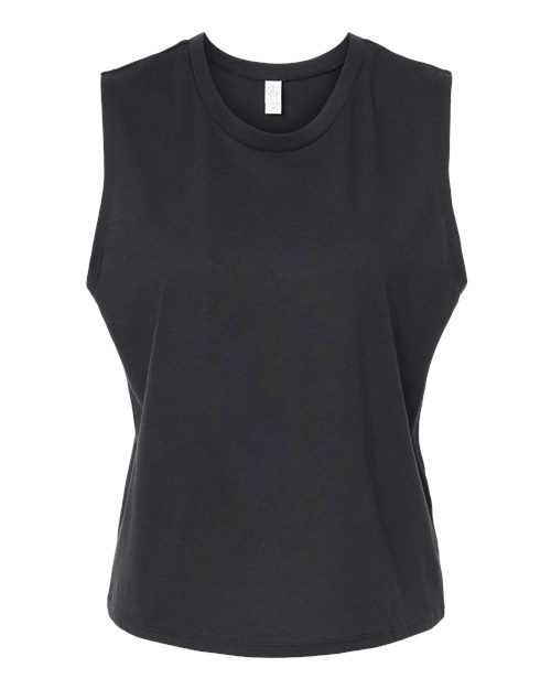 Alternative 1174 Women's Cotton Jersey Go-To Crop Muscle Tank - Black - HIT a Double