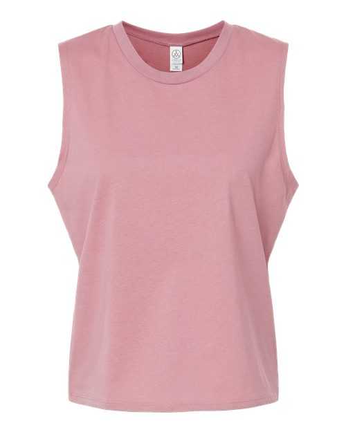 Alternative 1174 Women's Cotton Jersey Go-To Crop Muscle Tank - Whiskey Rose - HIT a Double