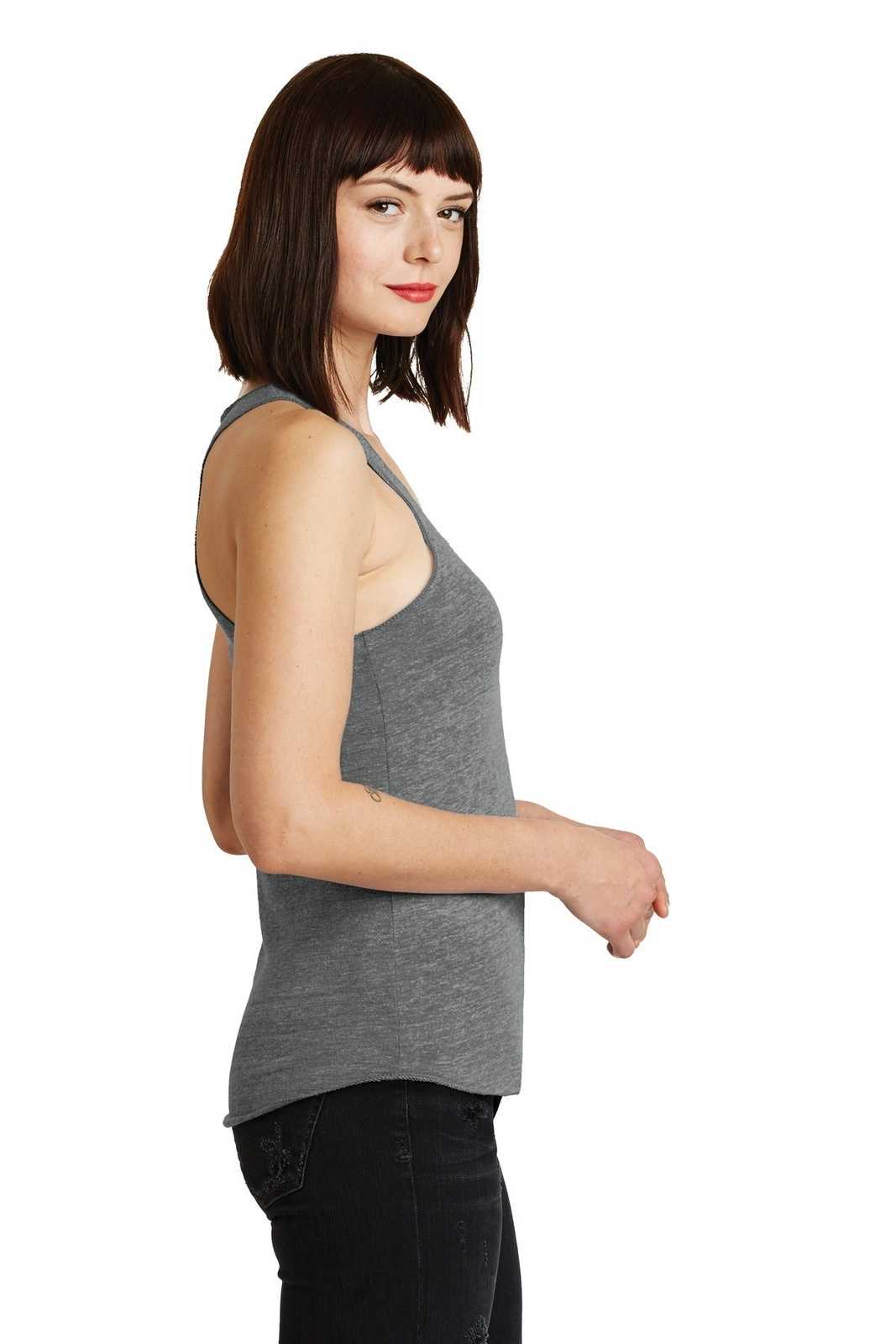 Alternative AA1927 Discontinued Women&#39;s Meegs Eco-Jersey Racer Tank - Eco Gray - HIT a Double - 3