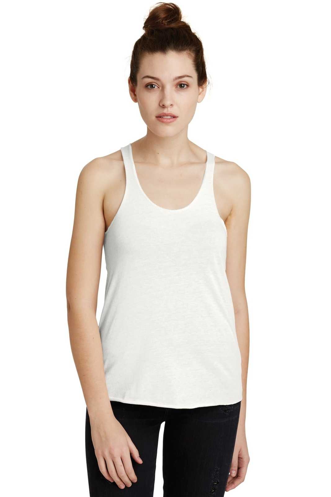 Alternative AA1927 Discontinued Women's Meegs Eco-Jersey Racer Tank - Eco Ivory - HIT a Double - 1