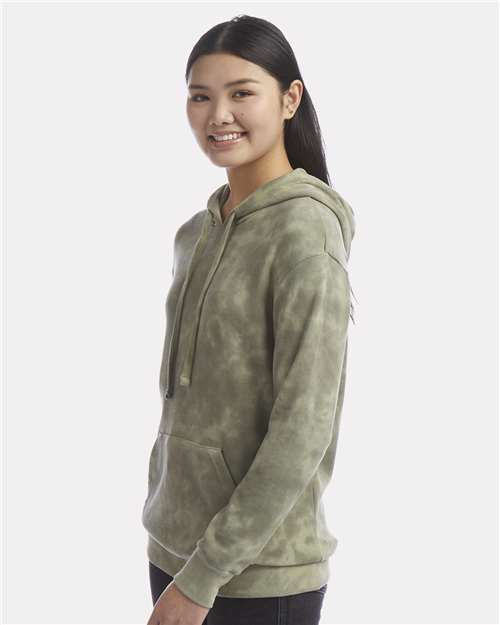 Alternative Apparel 9595ZT Challenger Lightweight Eco-Washed French Terry Hooded Pullover - Olive Tonal Tie Dye - HIT a Double - 1