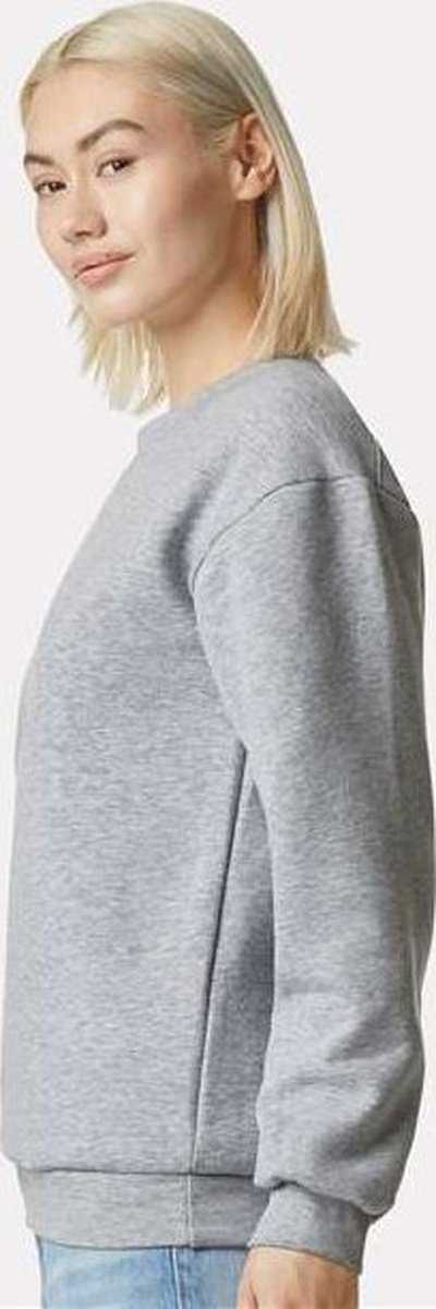 American Apparel RF496 ReFlex Fleece Crewneck Sweatshirt - Heather Gray - HIT a Double - 1