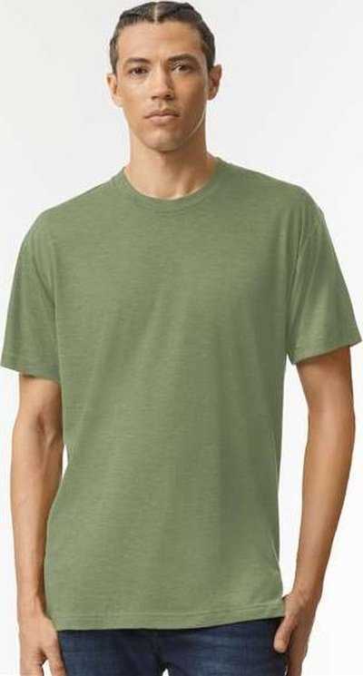 American Apparel TR401 Triblend Track Tee - Tri-Olive - HIT a Double - 1