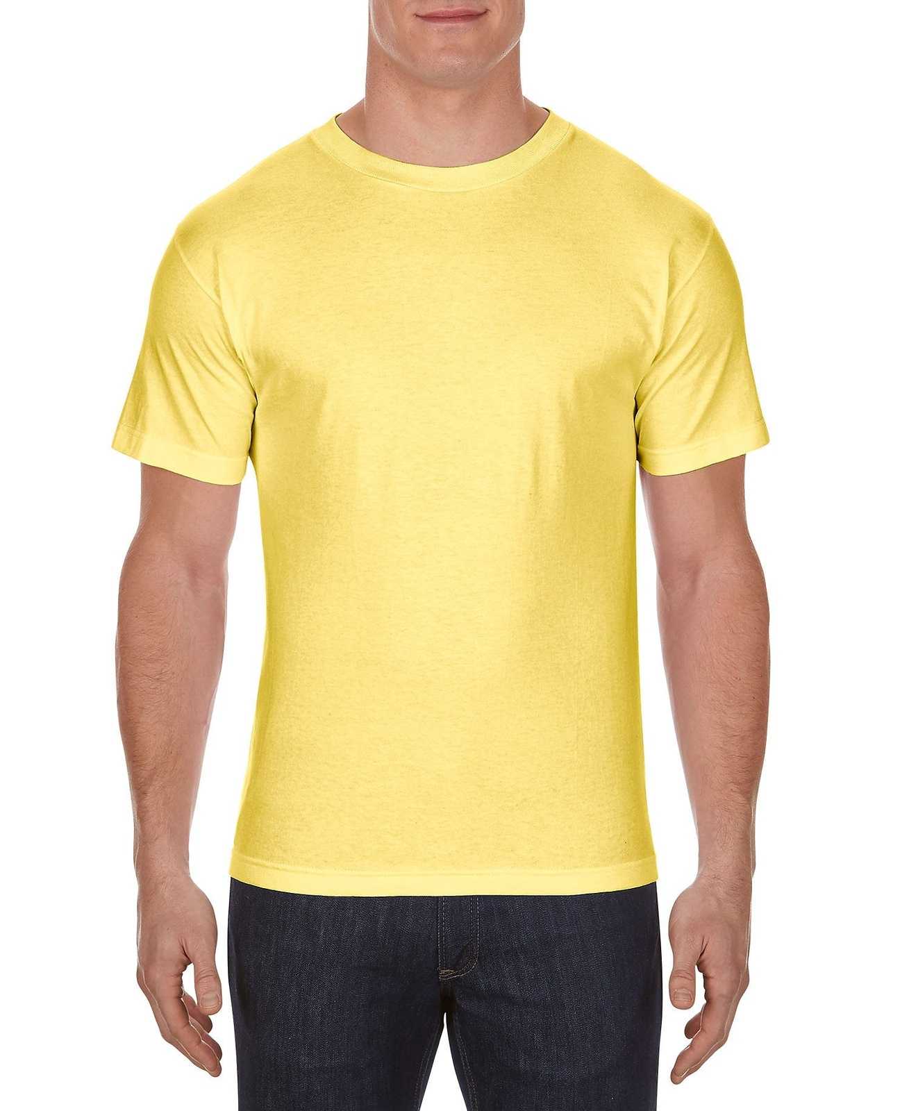 American Apparel 1301 Unisex Heavyweight Cotton T-Shirt - Banana - HIT a Double