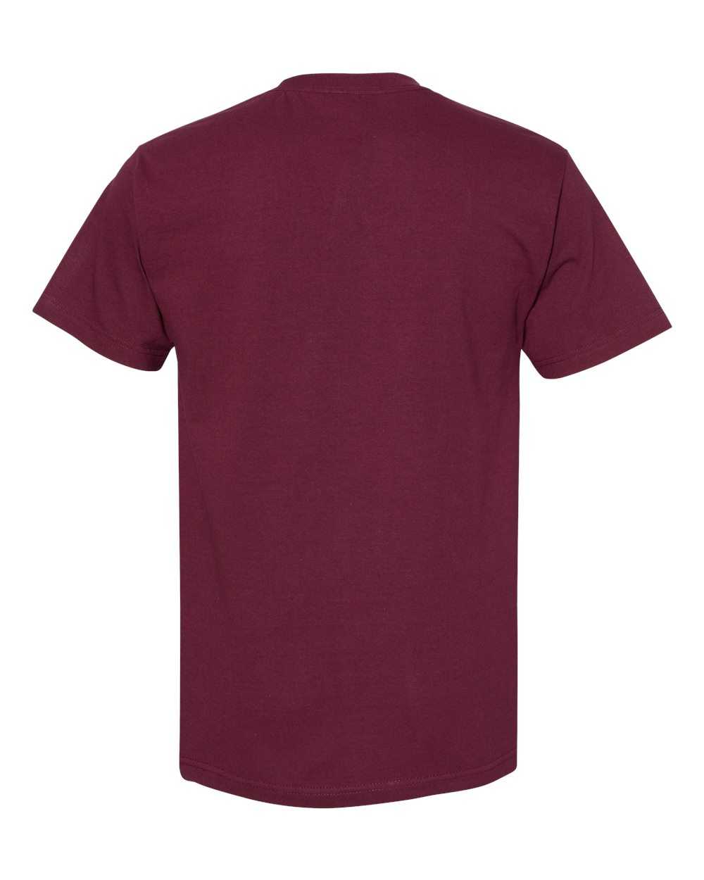 American Apparel 1301 Unisex Heavyweight Cotton T-Shirt - Burgundy - HIT a Double