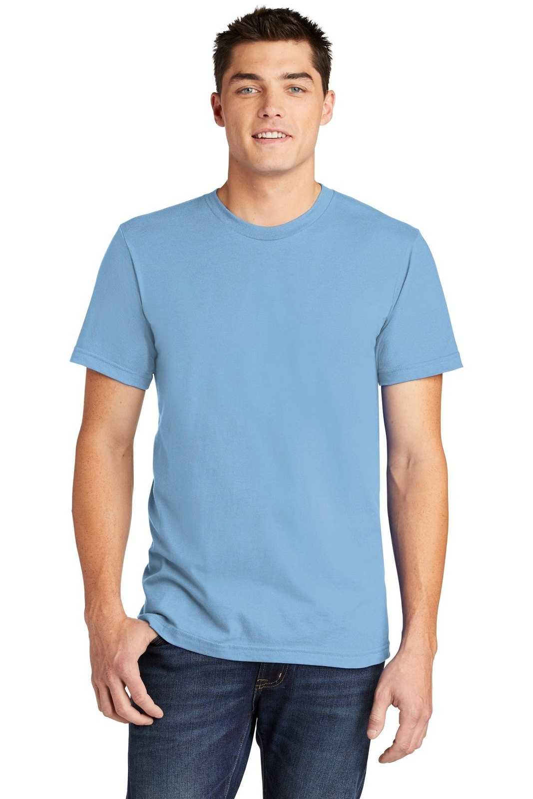 American Apparel 2001W Fine Jersey T-Shirt - Baby Blue - HIT a Double