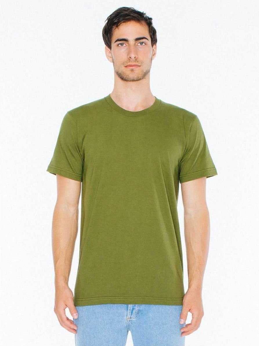 American Apparel 2001 USA Collection Fine Jersey T-Shirt - Olive - HIT a Double