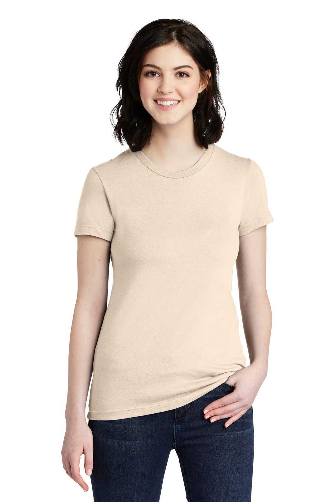 American Apparel 2102W Women's Fine Jersey T-Shirt - Creme - HIT a Double
