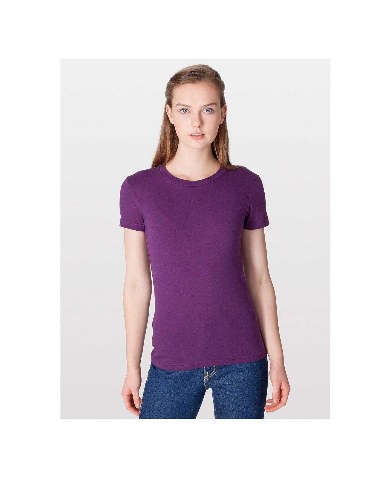 American Apparel 2102W Women's Fine Jersey T-Shirt - Eggplant - HIT a Double