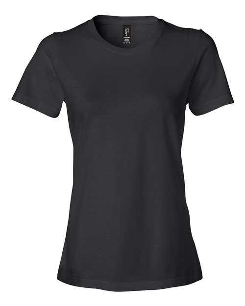 Anvil By Gildan 880 Softstyle Womens Lightweight T-Shirt - Black - HIT a Double