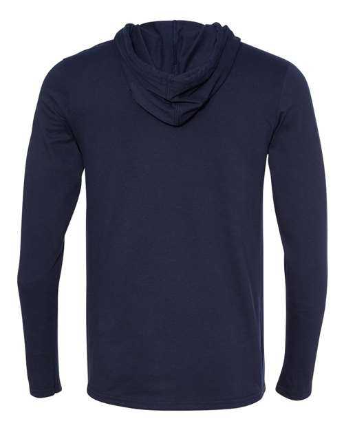 Anvil By Gildan 987 Softstyle Lightweight Hooded Long Sleeve T-Shirt - Navy  Dark Grey