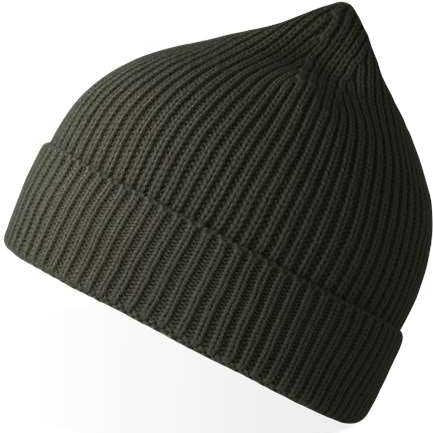 Atlantis Headwear Andy - Sustainable Fine Rib Knit Beanie - Olive - HIT a Double - 1