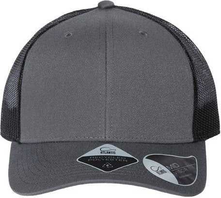 Atlantis Headwear BRYCE Sustainable Trucker Cap - Dark Gray Black" - "HIT a Double