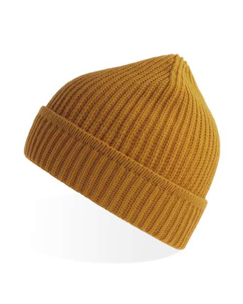 Atlantis Headwear Maple - Sustainable Finish Edge Knit Beanie - Mustard Yellow - HIT a Double - 1