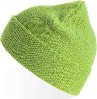 Atlantis Headwear Riob - Sustainable Rib Knit Beanie - Acid Green - HIT a Double - 1