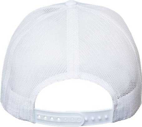 Atlantis Headwear ZION Sustainable Five-Panel Trucker Cap - White White" - "HIT a Double