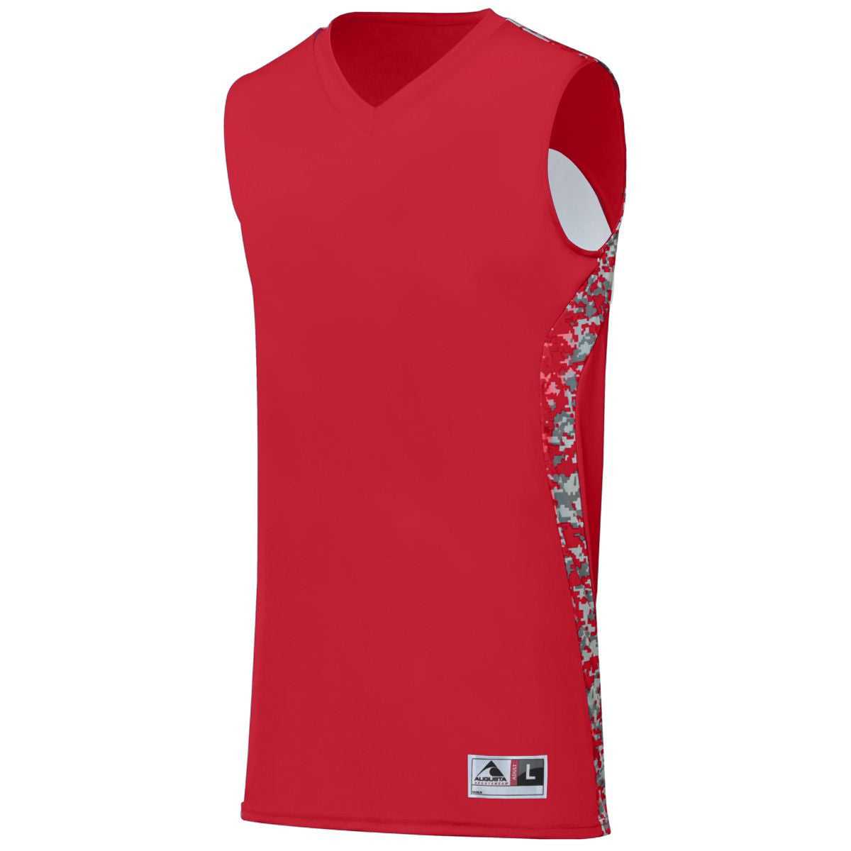 Augusta 1162 Hook Shot Reversible Jersey Youth - Red Red Digi - HIT a Double
