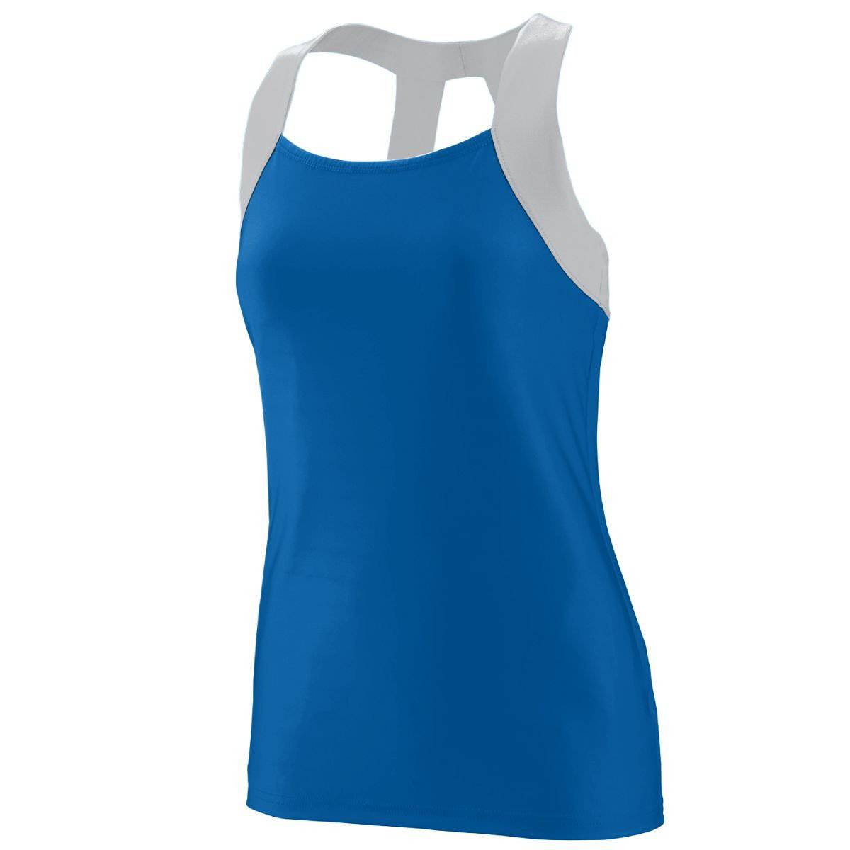 Augusta 1208 Ladies Jazzy Open Back Tank - Royal Light Gray - HIT a Double