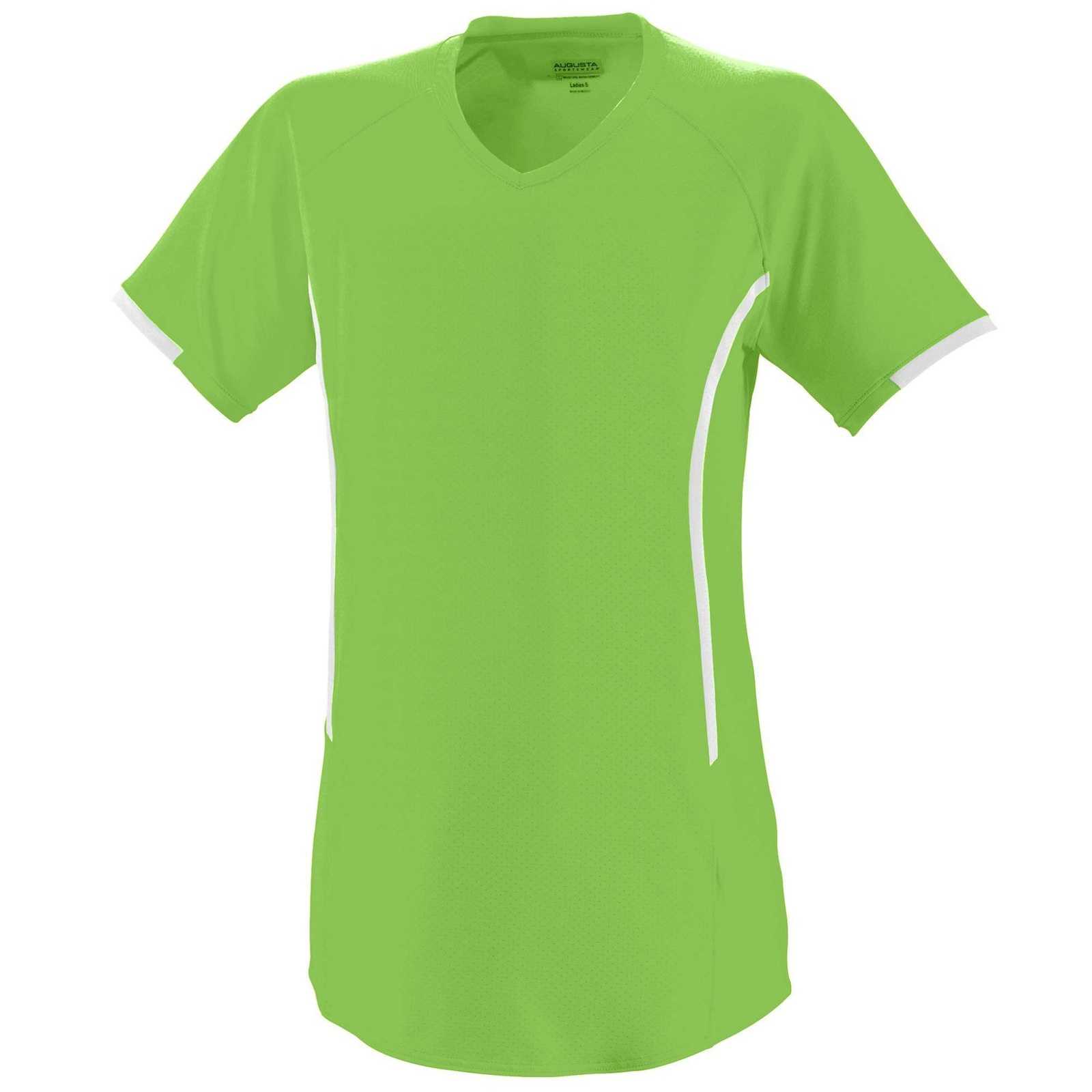Augusta 1271 Girls Heat Jersey - Lime White - HIT a Double