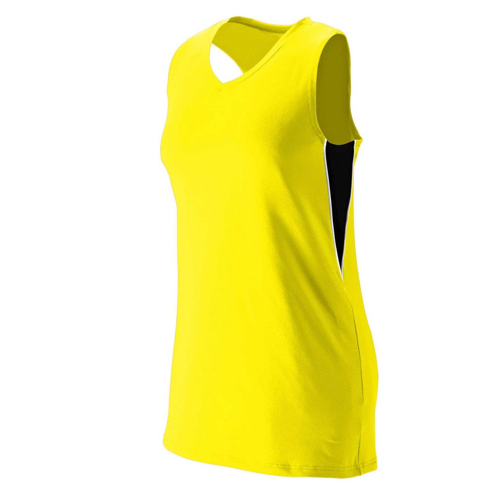 Augusta 1290 Ladies Inferno Jersey - Power Yellow Black White - HIT a Double