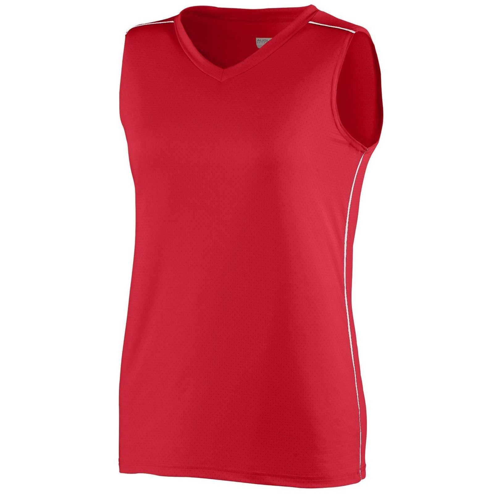 Augusta 1350 Ladies Storm Jersey - Red White - HIT a Double