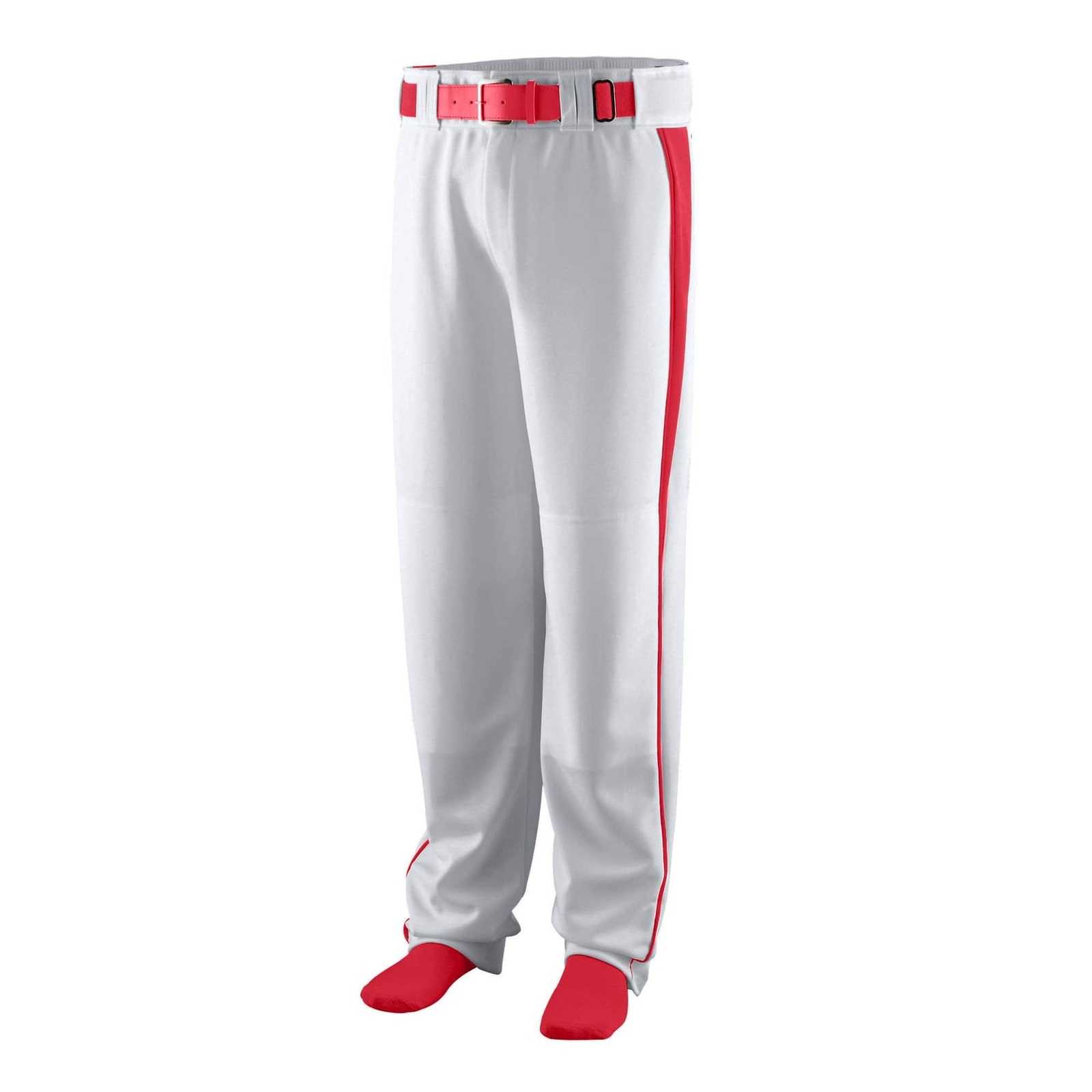 Augusta 1465 Triple Play Baseball Softball Pant - Silver Gray Red - HIT a Double
