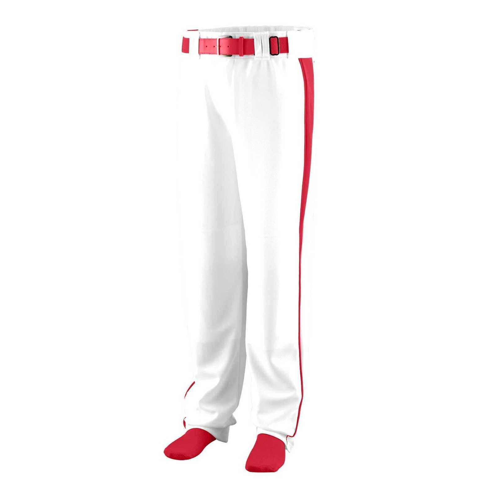 Augusta 1466 Triple Play Baseball Softball Pant Youth - White Red - HIT a Double