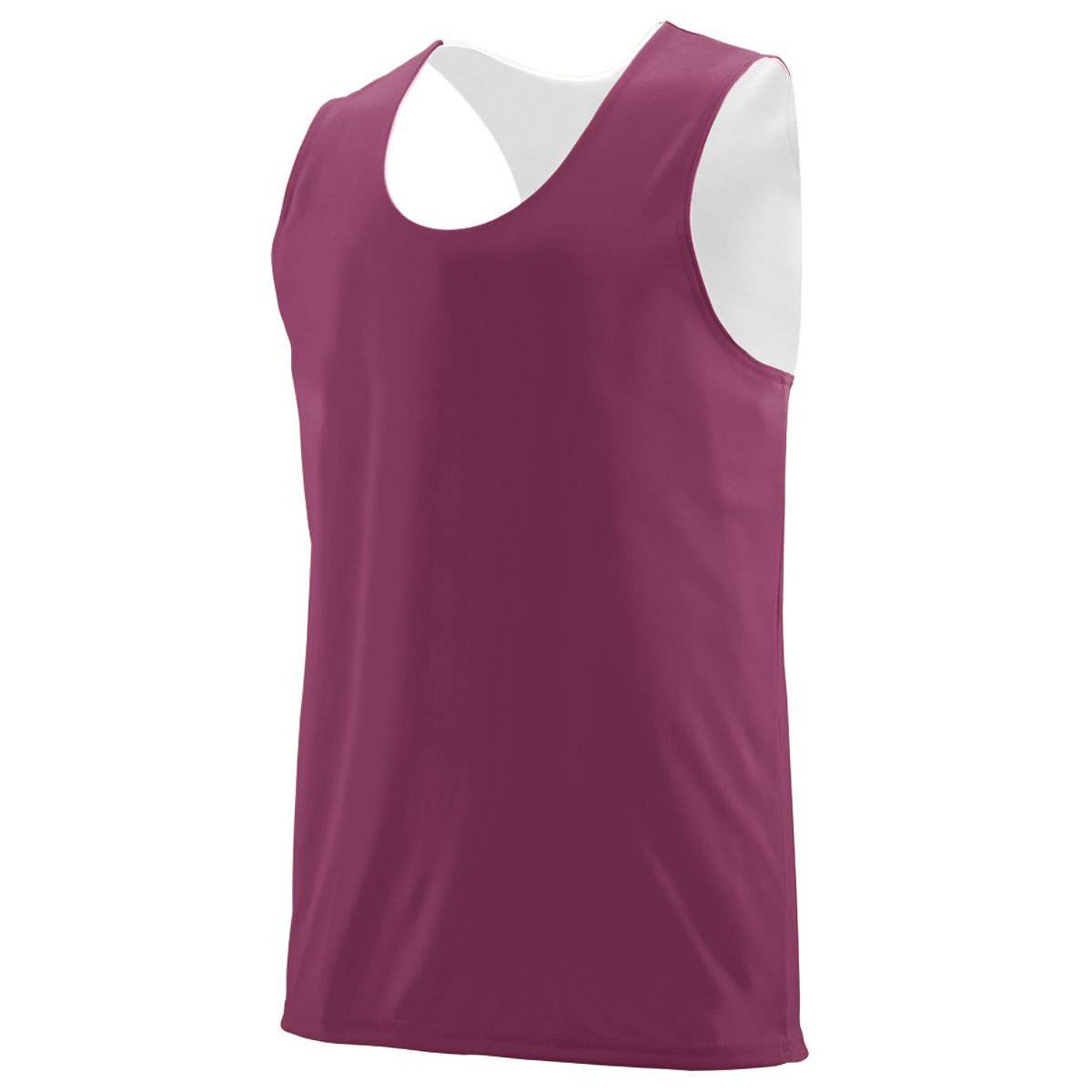 Augusta 148 Reversible Wicking Tank - Maroon White - HIT a Double