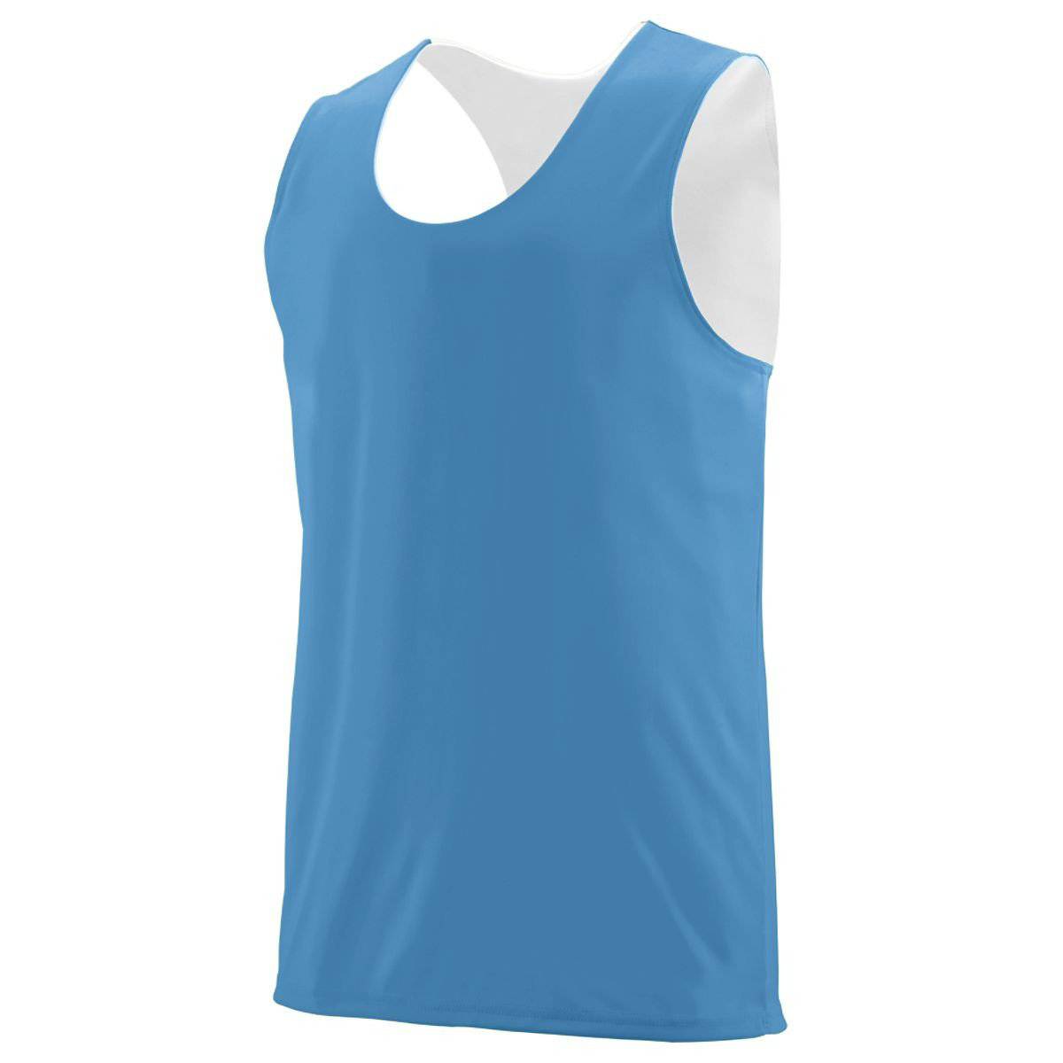 Augusta 149 Reversible Wicking Tank - Youth - Columbia Blue White - HIT a Double