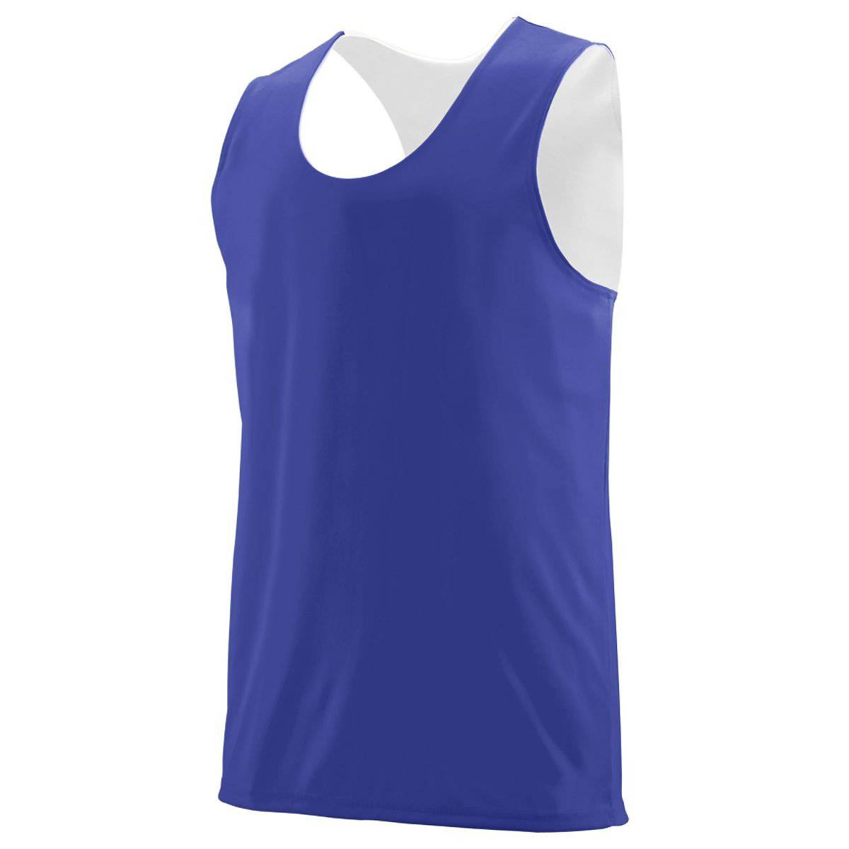 Augusta 149 Reversible Wicking Tank - Youth - Purple White - HIT a Double