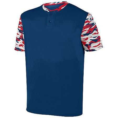 Augusta 1548 Pop Fly Jersey - Navy Red Navy Mod - HIT a Double
