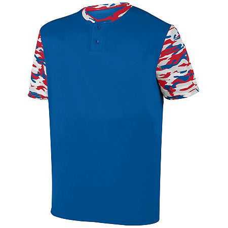 Augusta 1548 Pop Fly Jersey - Royal Red Royal Mod - HIT a Double